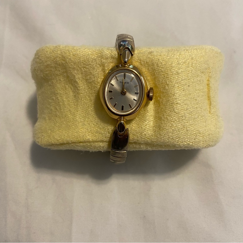 Vintage Timex Gold Filled Women’s Two Tone Silver And gold Tone Watch
